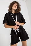 Casual Hooded Tracksuit Set with Shorts and Pockets