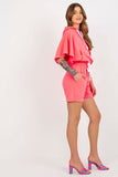 Cozy Blouse and Shorts Tracksuit Set with Hood and Pockets