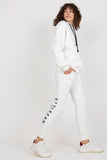 Hooded Sweatshirt Set with Tie-Waist Pants and Pockets
