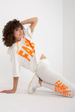 Cozy Hooded Sweatshirt and Leggings Set with Inscriptions