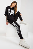 Cozy Sweatshirt and Leggings Set with Decorative Inscriptions