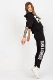 Cozy Sweatshirt and Leggings Set with Decorative Inscriptions