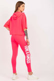 Casual Hoodie and Leggings Set with Decorative Prints