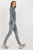 Chic Velour Blouse & Pants Set with Heart Neckline