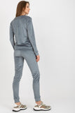 Chic Velour Blouse & Pants Set with Heart Neckline