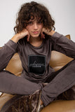 Velour Tracksuit Set with Decorative Sweatshirt & Pants