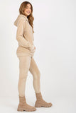 Cozy Velour Sweatshirt and Long Pants Set with Pockets
