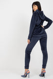 Cozy Velour Hoodie and Long Pants Set with Pockets