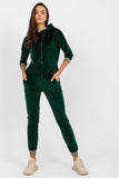 Stylish Women's Velour Hoodie & Pants Set with Print