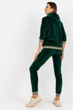 Stylish Women's Velour Hoodie & Pants Set with Print