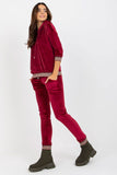 Cozy Women's Velour Sweatshirt and Pants Set