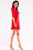 Elegant 3/4 Sleeve Mini Dress with Back Zipper Closure