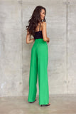 Chic Wide-Leg Bell-Bottom Pants with Side Pockets
