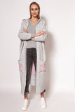 Cozy Extended Cut Sweater Coat with Hood and Pockets