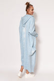 Cozy Extended Cut Sweater Coat with Hood and Pockets
