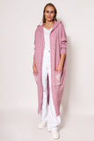 Cozy Extended Cut Sweater Coat with Hood and Pockets