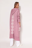 Cozy Extended Cut Sweater Coat with Hood and Pockets