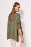Elegant Oversize Sweater with Chic Metallic Thread