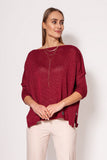 Elegant Oversize Sweater with Shiny Thread