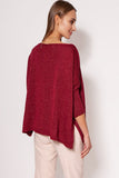 Elegant Oversize Sweater with Shiny Thread