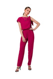 Elegant One-Shoulder Jumpsuit with Tapered Legs