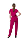 Elegant One-Shoulder Jumpsuit with Tapered Legs