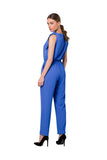 Chic One-Shoulder Jumpsuit with Tapered Legs and Pockets