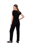 One-Shoulder Unique Jumpsuit with Tapered Legs