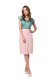 Asymmetrical A-line Skirt with Double Front Detail