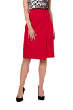 Asymmetrical Classic A-Line Skirt with Covered Zipper