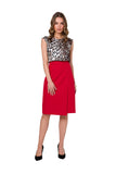 Asymmetrical Classic A-Line Skirt with Covered Zipper