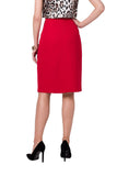Asymmetrical Classic A-Line Skirt with Covered Zipper