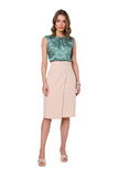 Asymmetrical A-Line Skirt with Double Front Design