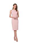 Geometric Stitch Sleeveless Pencil Dress