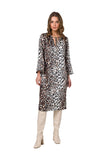 Airy Printed Kaftan Dress with 3/4 Sleeves and Belt