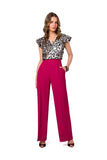 Chic Wide-Leg Pants with Elegant Waist Darts and Pockets