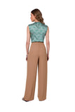 Chic Wide Leg Pants with Elegant Waist Darts and Pockets