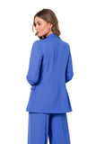 Shiny Lightweight Unbuttoned Blazer with Pockets
