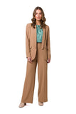 Shiny Lightweight Unbuttoned Blazer with Pockets