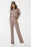 Chic Cotton Sweatpants with Elevated Waist and Pockets