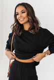 Oversized Comfy Sweatshirt with Decorative Stitching