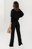 Oversized Comfy Sweatshirt with Decorative Stitching