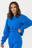 Oversized Comfy Sweatshirt with Decorative Stitching