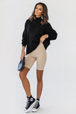 Comfortable Extended Cut Sweatshirt with Decorative Stitching