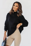 Comfortable Extended Cut Sweatshirt with Decorative Stitching