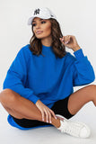 Comfortable Extended Cut Sweatshirt with Decorative Stitching