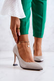 Chic Eco Leather Stilettos with Unique Accent Details