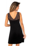 Elegant Openwork Lace Chemise with Shiny Viscose Design