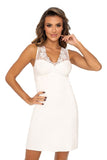 Lace-Trimmed Bardot T-Shirt with Floral Embroidery
