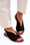 Comfortable Natural Leather Buckle Sandals for Summer